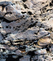 Mountain stone corroded by winds
