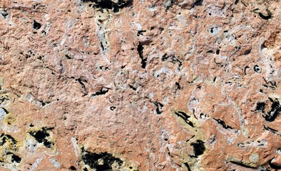 Mountain stone corroded by winds