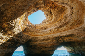 Benagil caves in Portugal