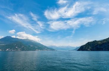 Lake Como (Italy) view from ship