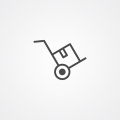 Trolley vector icon sign symbol