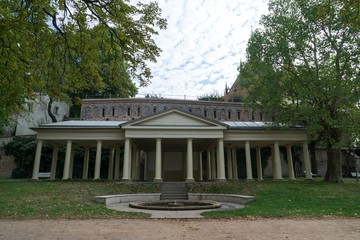 Brno, Czech Republic - Sep 12 2018: Building in Denis Gardens in the center of Brno city. Czech Republic