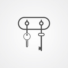 Key hanger vector icon sign symbol