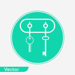 Key hanger vector icon sign symbol