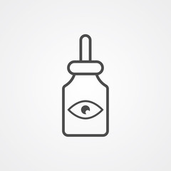 Eye drop vector icon sign symbol