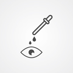 Eye drop vector icon sign symbol