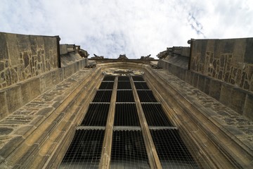Brno, Czech Republic - Sep 12 2018: Cathedral of St. Peter and Paul in the center of Brno city. Czech Republic