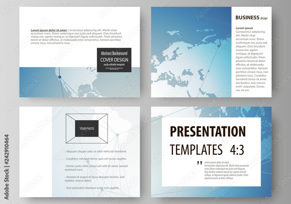Poster the minimalistic abstract vector illustration of the editable layout of the presentation slides desi
