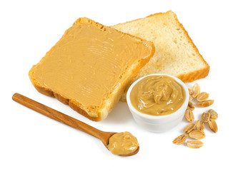 peanut butter isolated on white