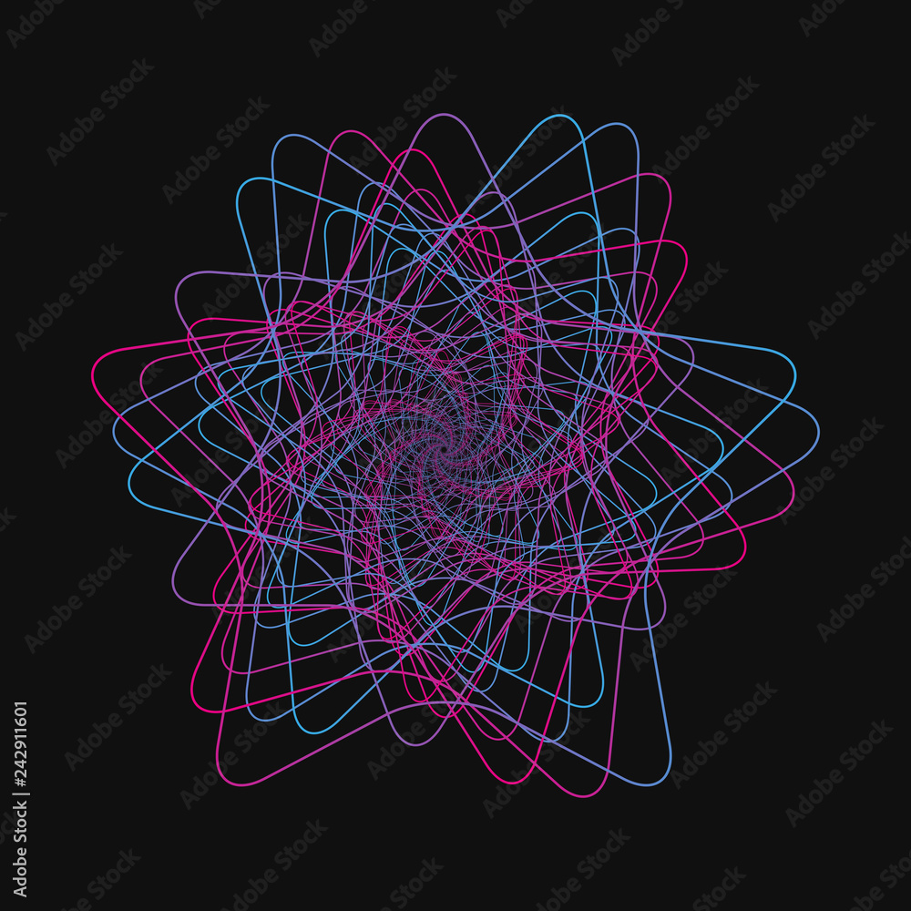 Poster random chaotic lines that creat real shapes. chaos pattern, abstract texture. order vs chaos concept