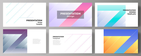 The minimalistic abstract vector illustration of the editable layout of the presentation slides design business templates. Creative modern cover concept, colorful background.