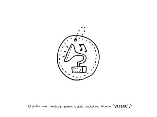 음악회 포스터 / 손으로 그린 음악 일러스트