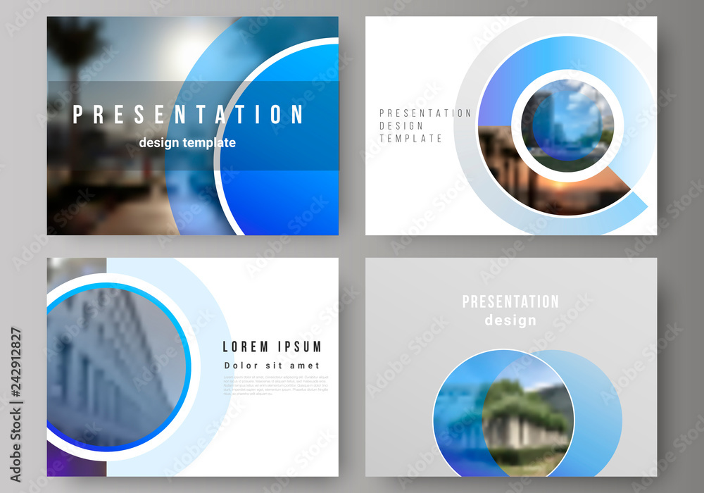 Poster the minimalistic abstract vector illustration of the editable layout of the presentation slides desi