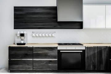 Fototapeta premium Wooden kitchen countertop