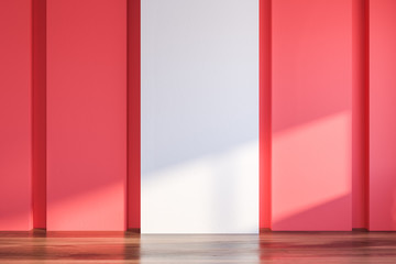 Empty red and white room