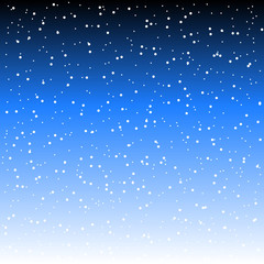 Falling snow background. Holiday landscape with snowfall. Vector illustration. Winter snowing sky. Eps 10.