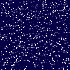 Falling snow background. Holiday landscape with snowfall. Vector illustration. Winter snowing sky. Eps 10.