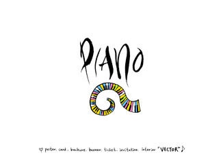 음악회 포스터 / 손으로 그린 음악 일러스트