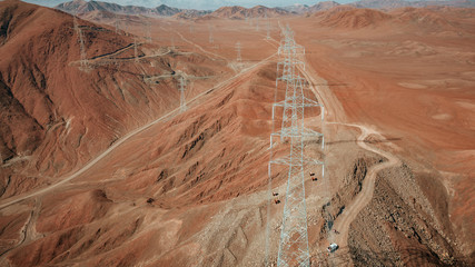 Obraz na płótnie Canvas Torres alta tensión Antofagasta Chile
