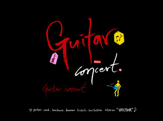 음악회 포스터 / 손으로 그린 음악 일러스트