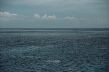 Water, sky, clouds as background. ocean, waves