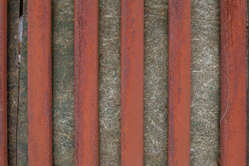 old painted rusted iron strips