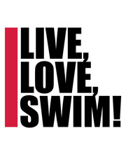 live love swim schwimmen liebe symbol urlaub meer ferien wasser wellen cool logo design piktogramm baden schwimmbad sport spaß tauchen hallenbad clipart schwimmer