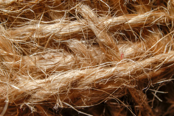 Vintage rope background. Extreme macro photography.
