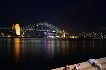 夜のハーバーブリッジ