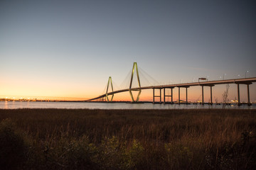 Fototapeta na wymiar Arthur Ravenel Bridge Charleston SC