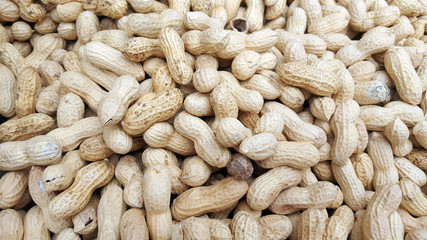 Whole natural peanuts in their shells