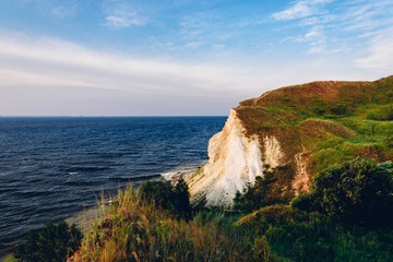 Landscape of a cliff next to the river