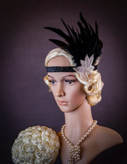 1920's Flapper-Mannequin Head Shot