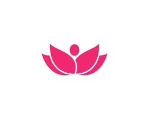 Lotus flowers logo Template