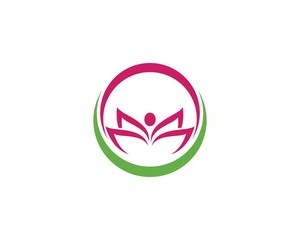 Lotus flowers logo Template