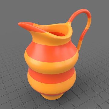 Striped pitcher