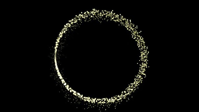 Ring sequins particles effects can be used for introduction sequences or festive background