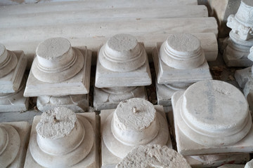 broken clay pillar base