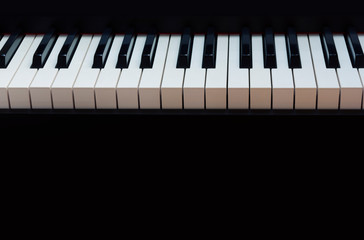 music keyboard piano keys background black and white notes © Jacques Durocher