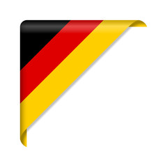 Corner ribbon Germany flag