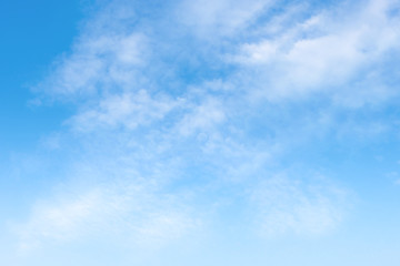Beautiful white clouds with blue sky.Color shade gradient from white to blue for background wallpaper.;