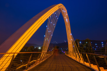 DES MOINES, IOWA - JULY 15: Iowa Women of Achievement Bridge over the Des Moines River on July 15,...