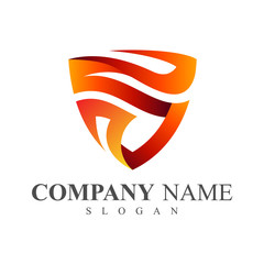 shield letter s logo