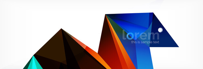 Modern geometric background. Poster template with polygonal elements