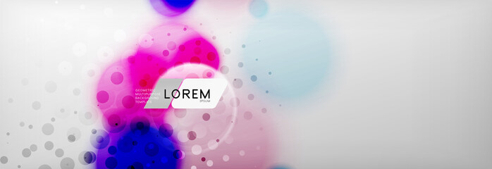 Background abstract - blurred dotted color circle shape, techno bubbles
