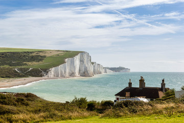 Landscape of Seven Sisters Cliffs