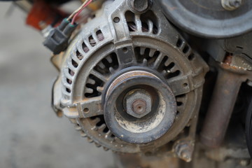 Naklejka premium Car's engine detail