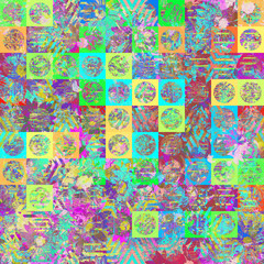 Old fashioned and grunge style textured fabric and textile background.