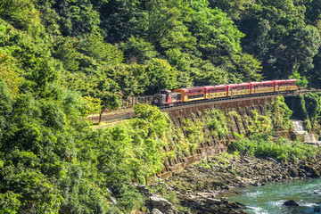 保津峡　トロッコ列車　