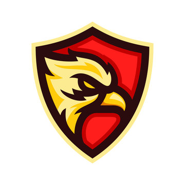 eagle head logo badge template vector illustration